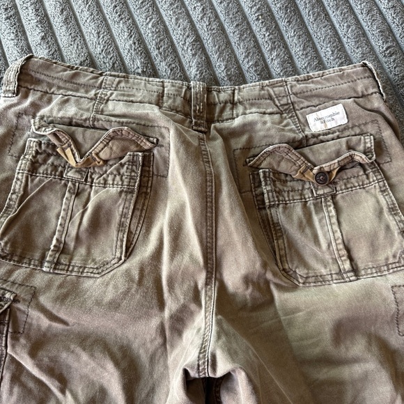 Vtg Abercrombie & Fitch Cargo Shorts Mens 33 Paratrooper Heavy Distressed Y2k - Picture 9 of 11